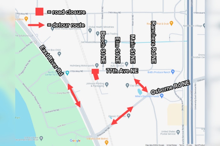 Infrastructure Upgrades Prompt Road Closure on 77th Avenue NE in Northeast Minneapolis