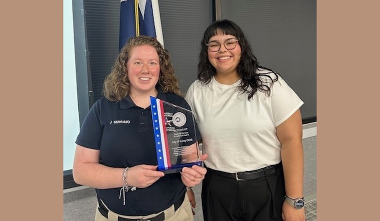 Irving Office of Emergency Management Garners Regional Service Excellence Award for Outstanding Preparedness Efforts