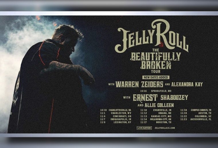 Jelly Roll's "Beautifully Broken Tour" Hits Indianapolis with New Dates, Featuring Guest Artists