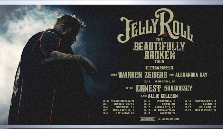 Jelly Roll's "Beautifully Broken Tour" Hits Indianapolis with New Dates, Featuring Guest Artists