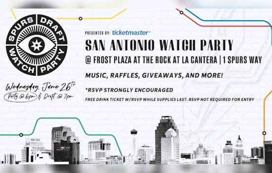 Join the Excitement: San Antonio Spurs to Host Official NBA Draft Watch Party at La Cantera with Special Perks for Fans