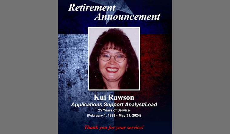 Kui Rawson Retires After 25 Years with Plano IT, Leaves Legacy of Innovation in Public Safety