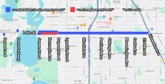 Lake Street Construction Update: CenterPoint Energy Wraps Steel Main Replacement, Metro Transit's B-Line Work Next