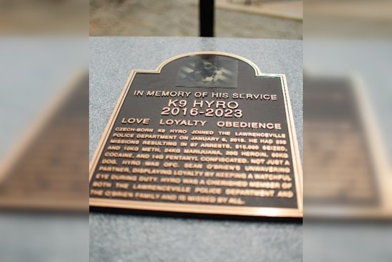 Lawrenceville Dedicates New Dog Park in Honor of Beloved K9 Officer HYRO