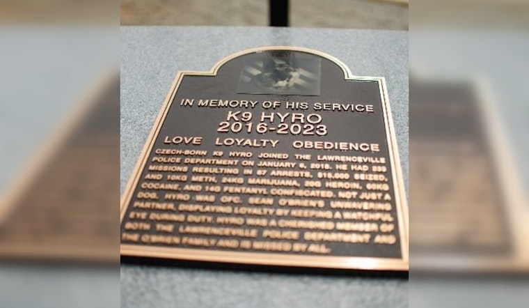 Lawrenceville Dedicates New Dog Park in Honor of Beloved K9 Officer HYRO