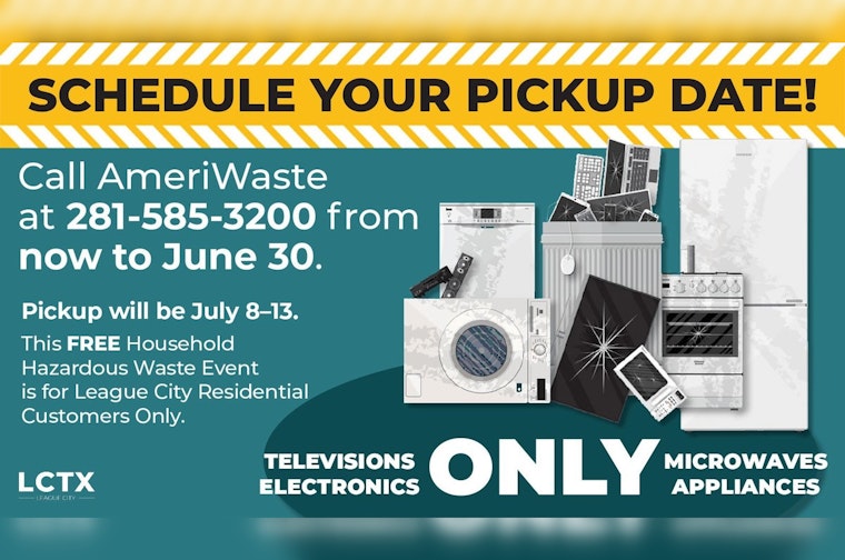 League City Opens Registration for AmeriWaste Curbside Pickup of Electronics and Appliances