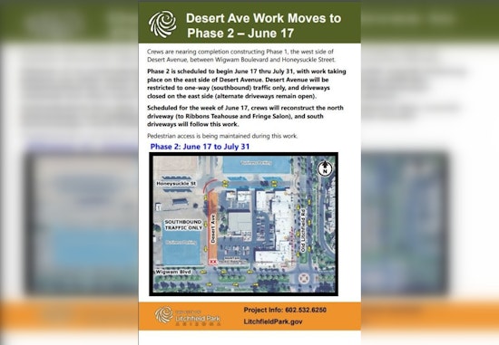 Litchfield Park's Downtown Revitalization Advances as Phase 2 Construction Begins on Desert Avenue