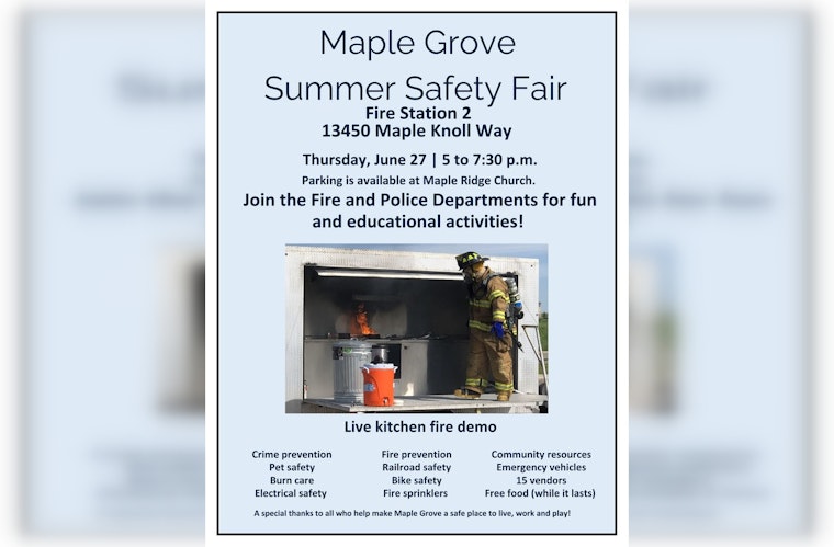 Maple Grove Hosts Engaging Summer Safety Fair with Interactive Fun for Families