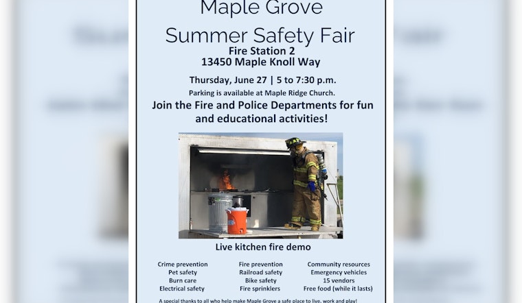 Maple Grove Hosts Engaging Summer Safety Fair with Interactive Fun for Families