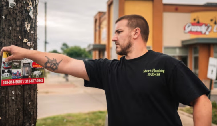 Melvindale Business Owner Begins Sign Removal as Poetic Justice for Detroit Ordinance Violations
