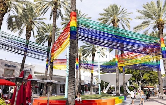 Miami Beach Ignites Pride Month Festivities with Rainbow Display on Lincoln Road