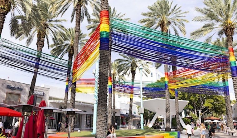 Miami Beach Ignites Pride Month Festivities with Rainbow Display on Lincoln Road