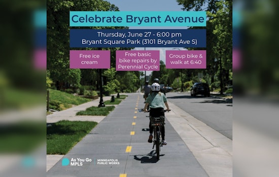 Minneapolis Celebrates New Bryant Avenue South Bikeway with Community Event and Free Ice Cream