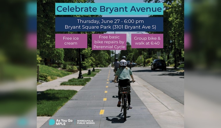Minneapolis Celebrates New Bryant Avenue South Bikeway with Community Event and Free Ice Cream