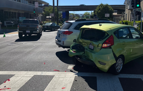 Minor Injuries Reported in Four-Car Collision in San Rafael, Commends Responsive Emergency Services
