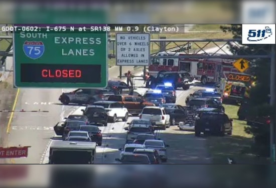 Multi-Vehicle Collision on I-675 in Stockbridge Causes Major Traffic Delays, Southbound Lanes Closed for Over An Hour