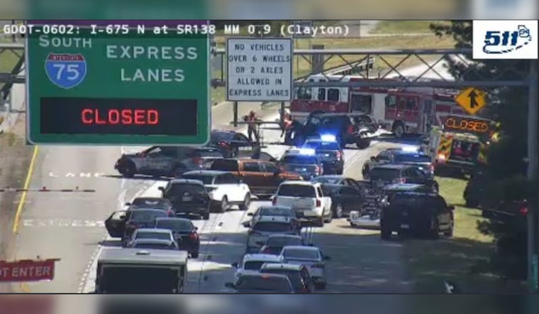 Multi-Vehicle Collision on I-675 in Stockbridge Causes Major Traffic Delays, Southbound Lanes Closed for Over An Hour
