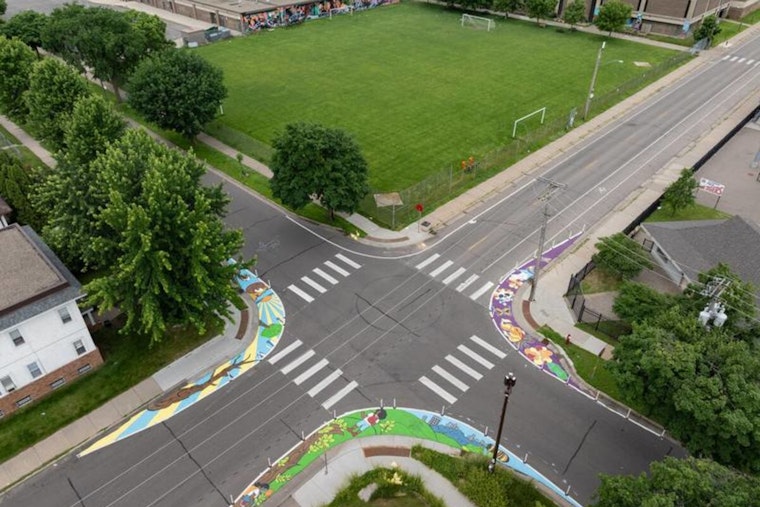 New Asphalt Murals in Minneapolis Aim to Boost Pedestrian Safety Near Schools