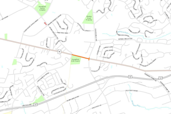 Nighttime Lane Restrictions on Marietta Avenue for Centerville Road Interchange Project in East Hempfield Twp, Lancaster County