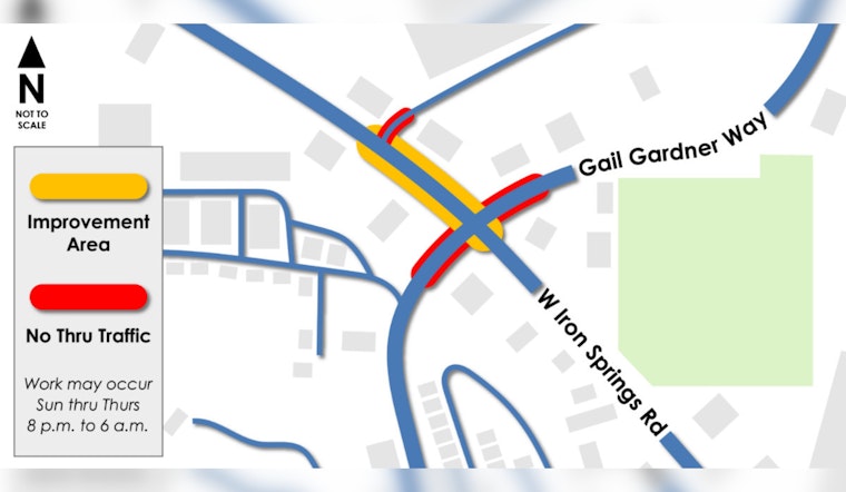 Nighttime Road Repairs Set to Begin on June 9 at Prescott's Busy Iron Springs Intersection