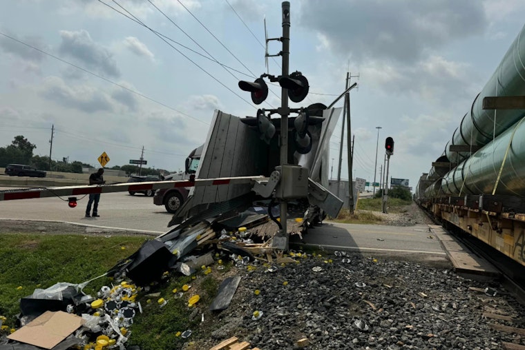 No Injuries Reported as Train Slices Semi-Truck in Half Near Highway 290 in Jersey Village