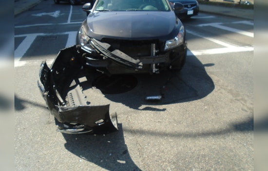 No Serious Injuries After Car Runs Red Light, Collides with MBTA Bus in Boston Intersection