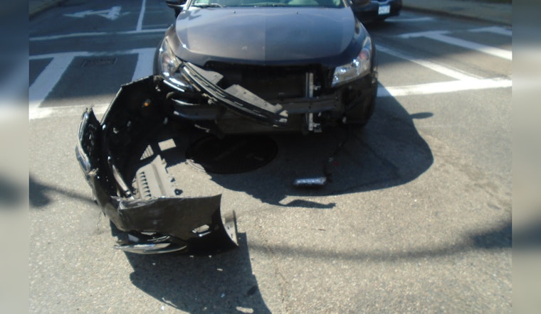 No Serious Injuries After Car Runs Red Light, Collides with MBTA Bus in Boston Intersection