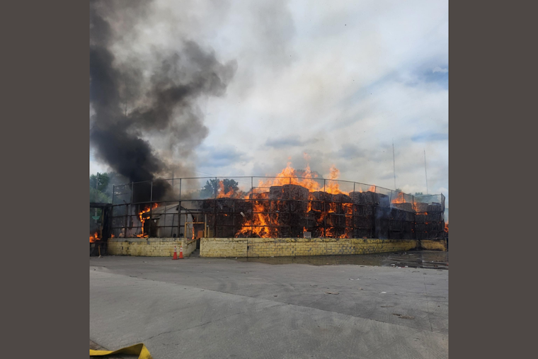 North Knoxville Overcomes Blaze at Tamko Facility, Crews Battle Cardboard Fire into the Night