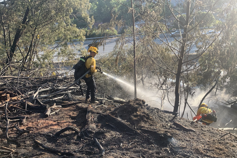 Oakland Firefighters Swiftly Contain I-580 Vegetation Blaze, Commuters Face Lane Closures and Delays