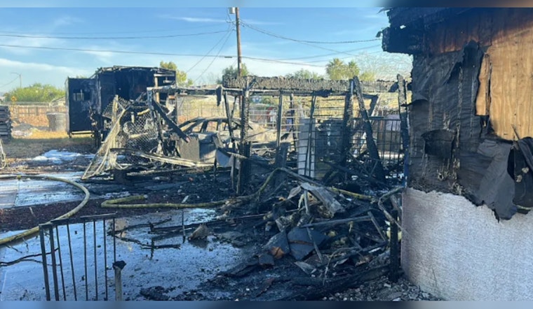 One Injured in Central Phoenix Fire as Blaze Engulfs Residence and RV in Extreme Heat