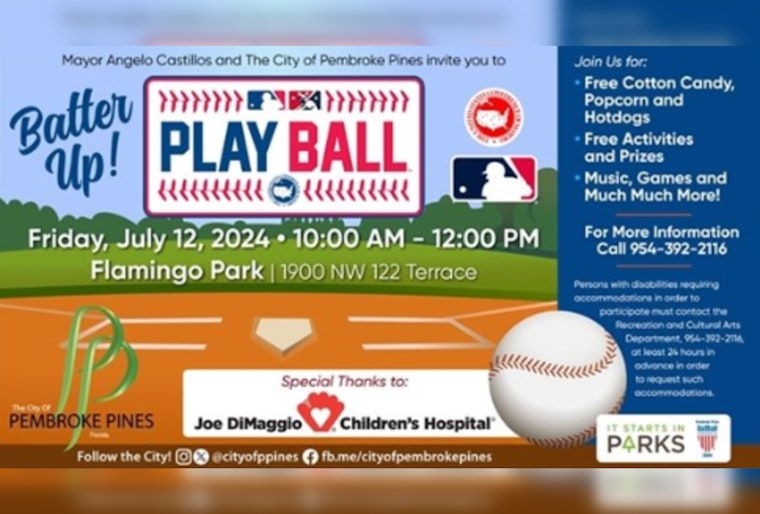 Pembroke Pines Gears Up for Annual Mayor's Playball Event, A Summer Celebration of Baseball and Community Spirit