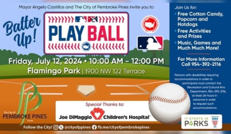 Pembroke Pines Gears Up for Annual Mayor's Playball Event, A Summer Celebration of Baseball and Community Spirit
