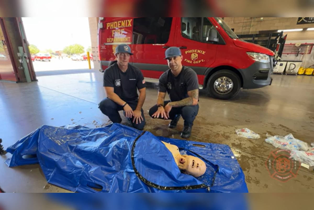 Phoenix Fire Department Battles Summer Heat With Cold Water Immersion