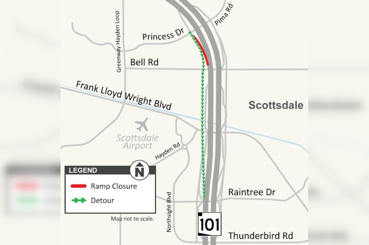 Reconstruction Efforts to Shut Down Loop 101 On-Ramp in North Scottsdale, ADOT Advises Detours