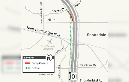 Reconstruction Efforts to Shut Down Loop 101 On-Ramp in North Scottsdale, ADOT Advises Detours