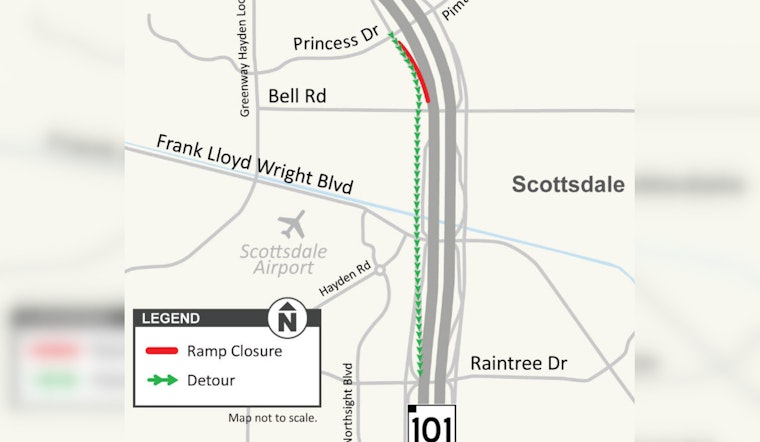 Reconstruction Efforts to Shut Down Loop 101 On-Ramp in North Scottsdale, ADOT Advises Detours