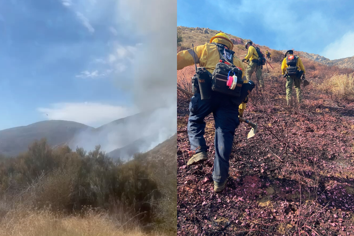 San Diego Firefighters Contain 137-Acre Border 58 Fire Near Otay Truck