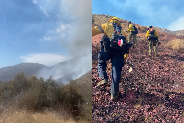 San Diego Firefighters Contain 137-Acre Border 58 Fire Near Otay Truck Trail