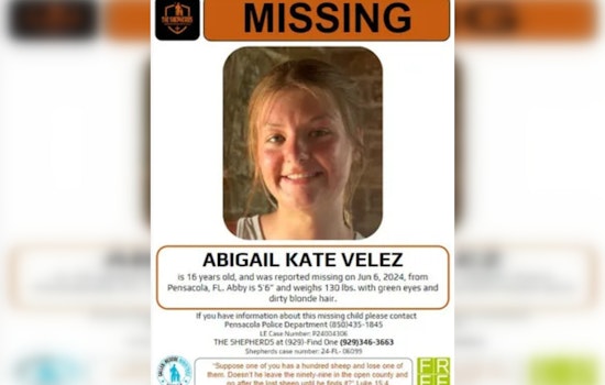 Search Escalates for Missing East Tennessee Teen, Abigail Kate Velez, Last Seen in Pensacola