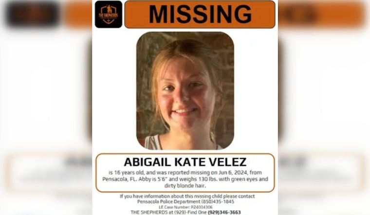Search Escalates for Missing East Tennessee Teen, Abigail Kate Velez, Last Seen in Pensacola