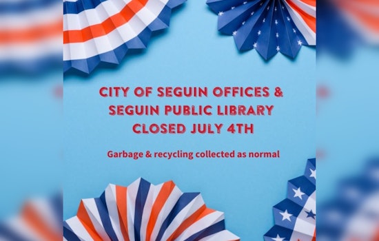 Seguin Public Library and City Offices to Close for July 4th, Waste Management Services Unaffected