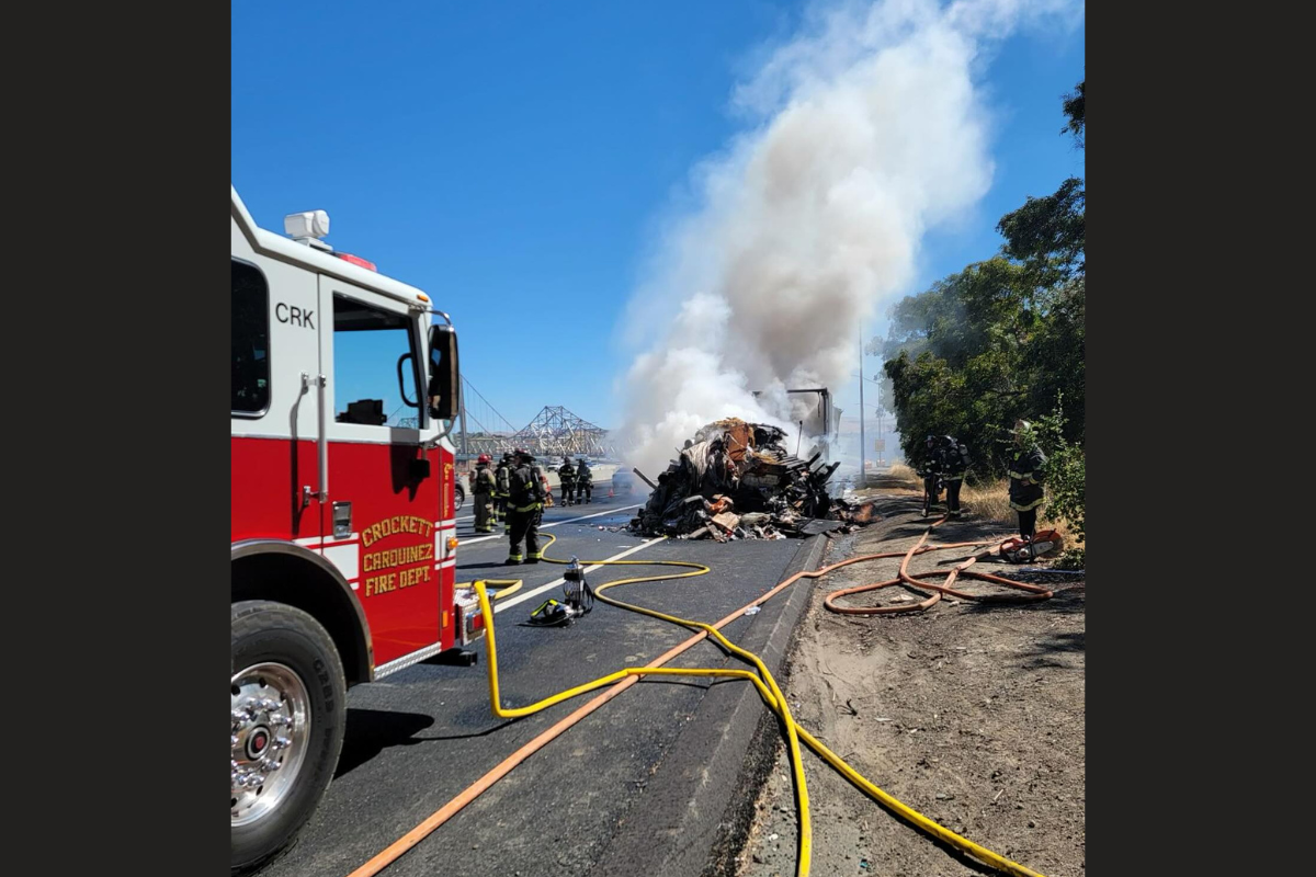 Semi-Truck Fire Leads to Partial Closure of I-80 Eastbound Near Pomona