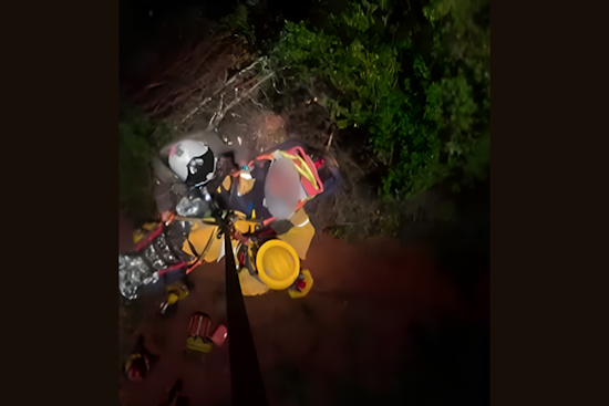 Sonoma County Sheriff's Helicopter Executes Nighttime Rescue of Injured Firefighter Amidst Point Fire