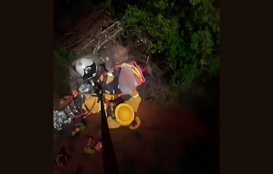 Sonoma County Sheriff's Helicopter Executes Nighttime Rescue of Injured Firefighter Amidst Point Fire