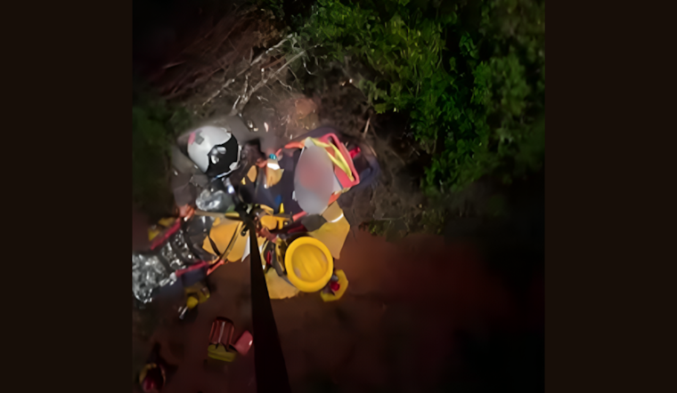 Sonoma County Sheriff's Helicopter Executes Nighttime Rescue of Injured Firefighter Amidst Point Fire