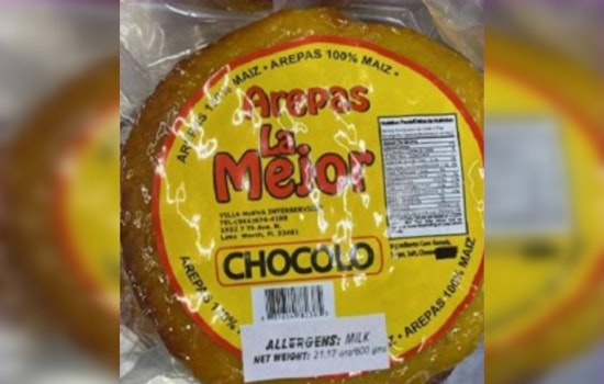 South Florida Company Villa Nueva Recalls Arepas Due to Undeclared Milk Allergen