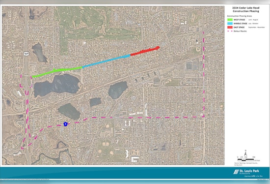 St. Louis Park Announces Cedar Lake Road Closure, Major Projects Underway to Revitalize Infrastructure
