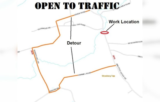 Strasburg's May Post Office Road Reopens as PennDOT Completes Pipe Replacement Project
