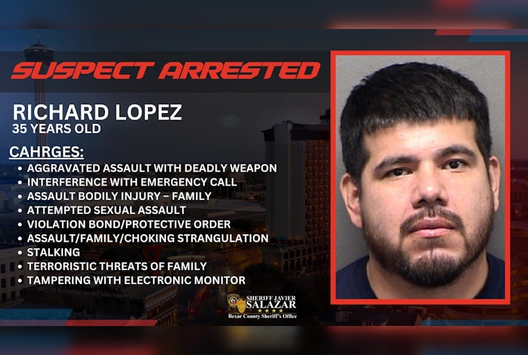 Suspect in Attempted Sexual Assault and Aggravated Assault Charges, Richard Lopez, Surrenders to Bexar County Authorities