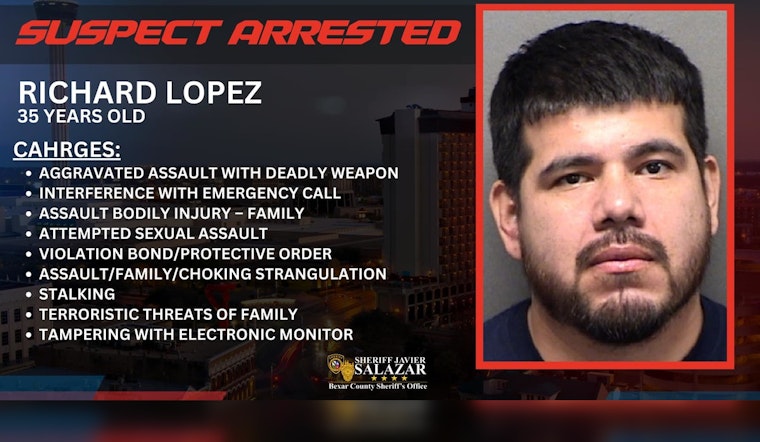 Suspect in Attempted Sexual Assault and Aggravated Assault Charges, Richard Lopez, Surrenders to Bexar County Authorities